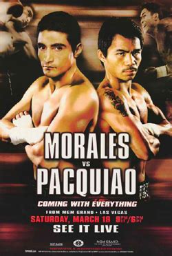pacquiao morales|Erik Morales vs. Manny Pacquiao Complete Results .